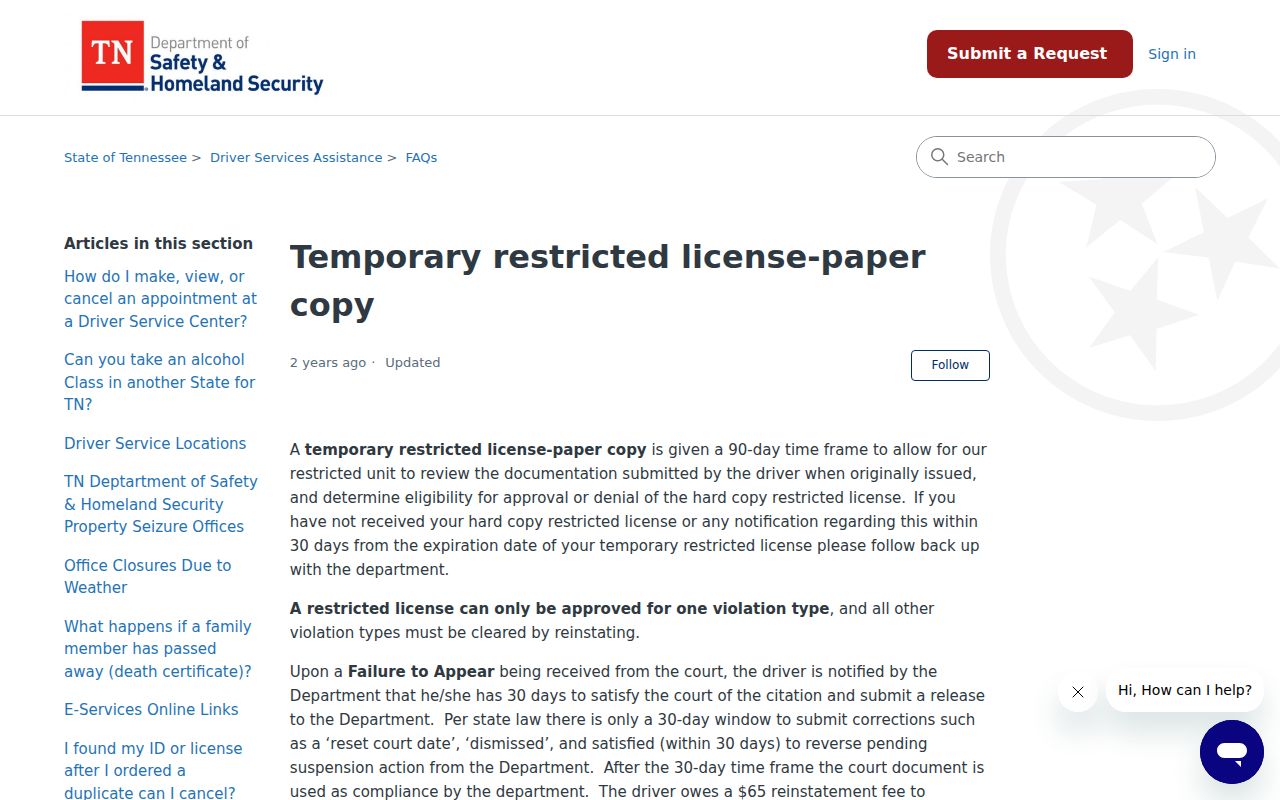 Claiborne County traffic warrant records, Tennessee FTA compliance guidance